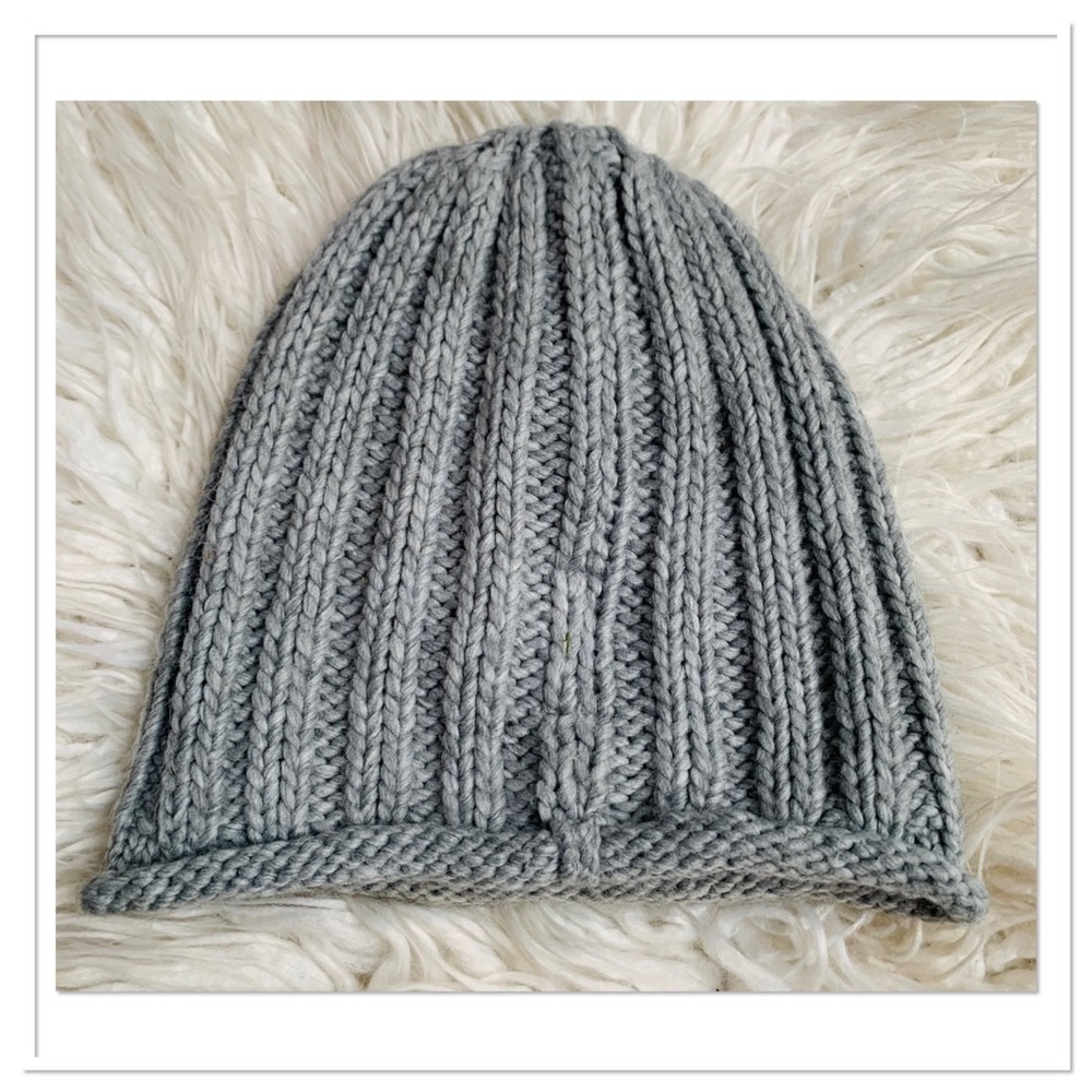 Free People Rory Rib Knit Beanie Gray One Size